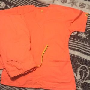 XS orange scrubs